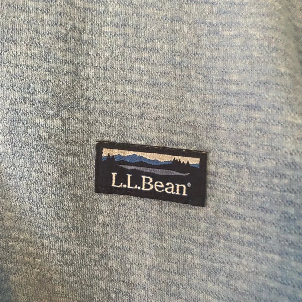 L.L. Bean Blue Zip Up Sweater with Standing Collar - like new - Picture 9 of 12